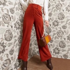 Burnt Orange Wide Leg Pants
